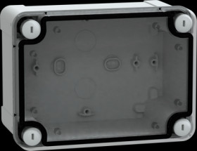 ABS enclosure, (L x W x H) 164 x 121 x 87 mm, light gray (RAL 7035), IP66, NSYTBS16128T