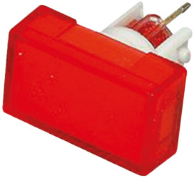 Klosz lampek do przycisku kształt: Prostokątny Czerwony Soczewka Omron