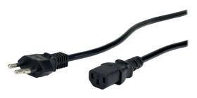 Przewód zasilający Brazylia AC-BRA IEC C13- POSAC-C13BRA18 czarny 1.8m