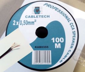 Kabel głośnikowy CCA 2x0.5mm czary (2m)