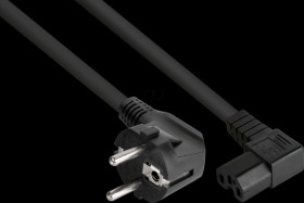 SK0151-S050 Safety plug type E+F (90° angled), to socket C15, 5m