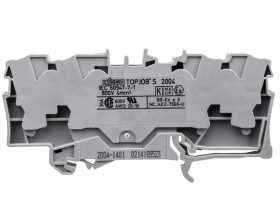 Złączka szynowa 4-przewodowa 4mm2 szara 2004-1401 TOPJOBS