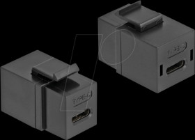87950 Keystone Module USB 2.0 Type-C™ female to female black