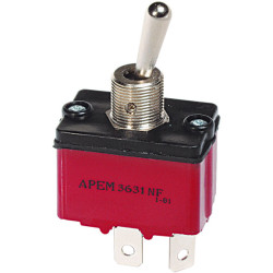 APEM 3647NF/2 Toggle Switch, DPDT, On-Off-On 250V, 6A