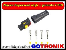 Złącze Superseal wtyk + gniazdo 2 PIN