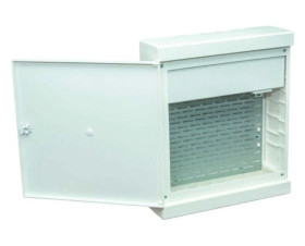 Szafa multimedialna natynkowa Multialfa plastikowa 310x360x105mm białe drzwi , zatrzask MULTIALFA 360 BD 5-012MULTIALFA 360 BD