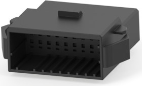 Plug housing, 20 pole, pitch 2.5 mm, straight, black, 1-1318114-9