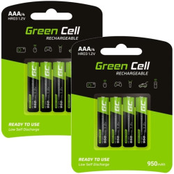 Akumulator Ni-MH R03 AAA 950mAh 1,2V GREEN CELL /8 sztuk/