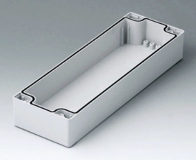 ABS enclosure shell, (L x W x H) 240 x 80 x 40 mm, light gray (RAL 7035), C2082401