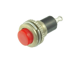 Przełącznik przyciskany DS-316 czerwony OFF-(ON)