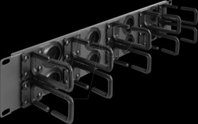 66746 19" cable management panel, 10 brackets, 1 U, dark gray