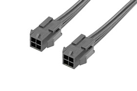 Kabel przewód-płytka, Micro-Fit 3.0, 300 V AC/DC, 8,5 A, raster: 3mm, 300mm, Cyna, Czarny