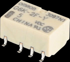 G6K-2F-Y 5VDC Subminiature relay, SMD, 2 x UM, 125VAC/60V 1A