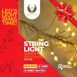 Lampki choinkowe - łańcuch GAŁĄZKA złoty CLF-03 480LED ciepłe białe 3m Forever Light