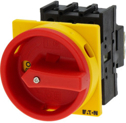 Main switch, rotary actuator, 3 pole, 32 A, (W x H x D) 49 x 70 x 120 mm, flush mounting, 081438