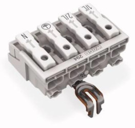 Złączka zasilająca 4-biegunowa bez stopek ze stykiem PE 294-4224 /500szt./