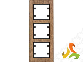 LUMINA PASSION Ramka 3 potrójna pionowa antyczną dąb WL9136 HAGER