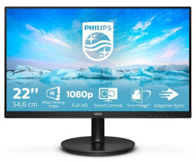 Monitor Philips 221V8A/00 (21,5 VA FullHD 1920x1080 HDMI, VGA kolor czarny)