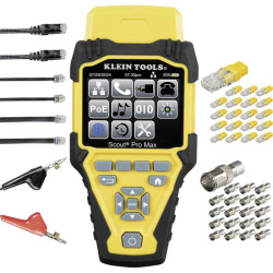 Klein Tools VDV501-770 Scout Pro Max Cable Tester: RJ11/12/45 F Connectors