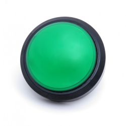 Big Round Push Button - duży, okrągły przycisk z podświetleniem LED, 100mm (zielony)