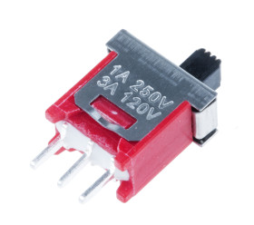 Przełącznik suwakowy, SPDT, montaż PCB, 120V ac, 3 A przy 120 V AC, -30 → +85°C, RS PRO