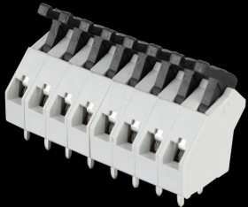 AST0450804 8-pin spring loaded terminal, 5-mm pin spacing, 45°