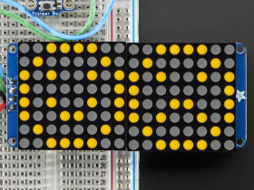 Adafruit 16x8 1.2" LED Matrix + Backpack-Ultra Bright Round Orange LEDs
