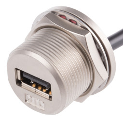 Kabel USB Złącze A USB A Złącze B USB A dł. 200mm Przewód USB USB 2.0 kolor: Czarny