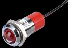 Q14P3CXXR12E Indicator LED, 12 V DC, 14 mm, wired, red/BrC