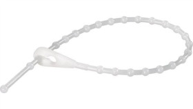 Opaska Kablowa Wielokrotnego Użytku Węzełkowa 100X1mm Biała 28339 /100Szt./