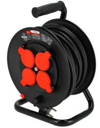 Przedłużacz bębnowy 30m na bębnie 4 gniazda 3x1,5 gumowy IP44 PRO SCHMITH