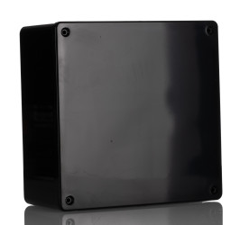 Obudowa ABS szerokość zew. 119 mm długość zew. 119 mm wys. zew. 56 mm Hammond IP54 Czarny