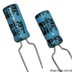 100uF-10V-R5.0 100uF 10V Electrolytic R=5.0mm R5.0 TREC