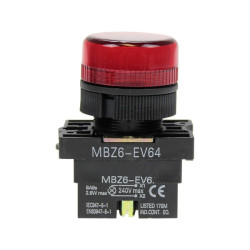 Lampka sygnalizacyjna LED 230V czerwona fi22 MBZ6-EV64 2833609 Next