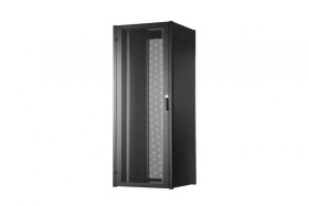 Szafa teleinformatyczna rack 19 cali Hyper Pro 42U 800x800, drzwi stalowe perforowane, kolor czarny Digitus Pro. DN-51013-P-B