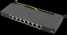 NP0064B Mini Patchpanel, 8 port, Cat.6a, 0,5 U