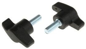 Pokrętło mocujące M8 długość gwintu: 20mm średnica pokrętła 45mm średnica gwintu: 8mm Wersja motylkowa Kołek gwintowany