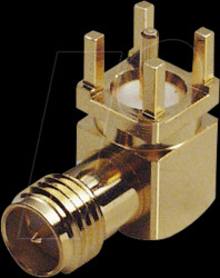 SMA reverse PCB panel jack 90°