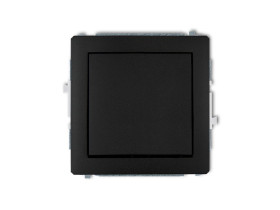 DECO Wyłącznik zwierny przycisk (jeden klawisz bez piktogramu) czarny mat 12DWP-4.1 KARLIK