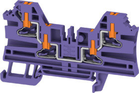 Through terminal block, push-in connection, 2.5 mm², 24 A, 8 kV, purple, 2847520000