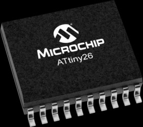AVR microcontroller, 8 bit, 8 MHz, SOIC-20, ATTINY26L-8SU