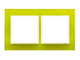 SIMON 54 NATURE Ramka 2 podwójna Nature-Szkło LIMONKOWY SORBET IP20/IP44* DRN2/90 KONTAKT SIMON