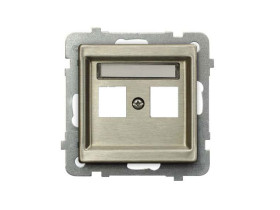 SONATA Obudowa gniazda podwójne typu Keyston nowe srebro GPK-2RM/p/44 OSPEL