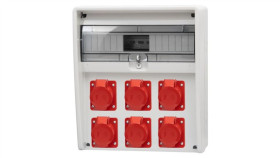 Rozdzielnica Ulisse 17M - Gniazda 6X16a 5P /17 Modułów/