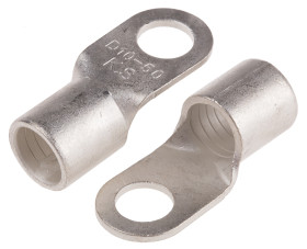 Zacisk oczkowy rozmiar przewodu 50mm² Ø 10.5mm nieizolowany średnica wew 10.5mm RS PRO