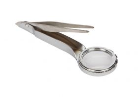 Pęseta ze szkłem powiększającym (6x)