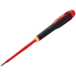 Bahco BE-8230SL ERGO&#x2122; Slim VDE Insulated Slotted Screwdriver 3.5 x 100mm