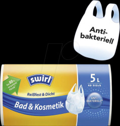 3290 Swirl waste bag, bathroom and cosmetics, 40 pcs, 5 litres