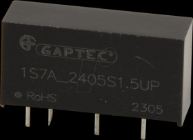 1S7A_2405S1.5UP DC/DC converter, 1 W, 5 V, SIL 7