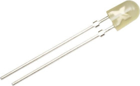LED, THT, oval, Ø 3.8 mm, yellow, 590 nm, 600 to 1000 mcd, 110°, 544YD2I-4C-T